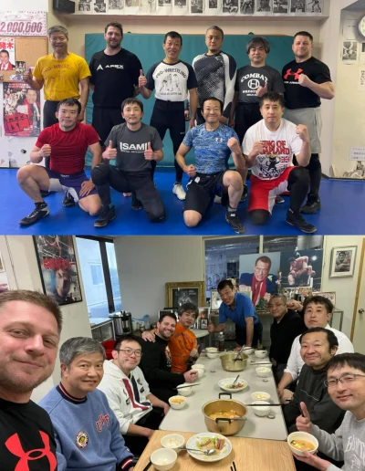 Sonny Brown training Catch Wrestling at Snake Pit Japan